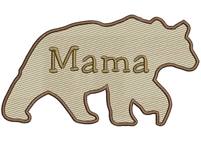 Embroidery Design: Mama Bear Lg 8.66w X 4.86h
