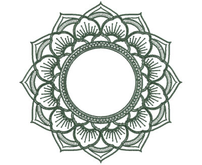 Embroidery Design: Monogram Mandalas 3 Lg 6.99w X 6.94h