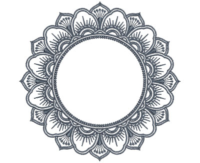 Embroidery Design: Monogram Mandalas 4 Lg 7.01w X 6.96h
