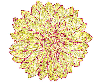 Embroidery Design: Mylar Magic Flower 17.69H x 8.02W