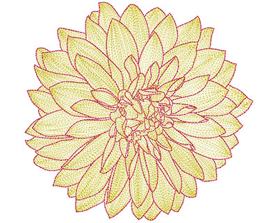 Embroidery Design: Mylar Magic Flower 29.26H x 9.67W