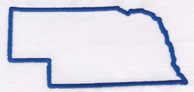 Embroidery Design: Nebraska Outline2.36" x 4.91"