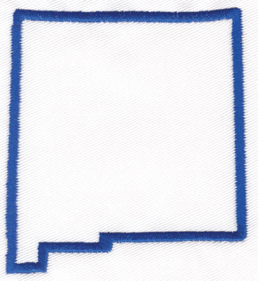 Embroidery Design: New Mexico Outline3.06" x 2.76"