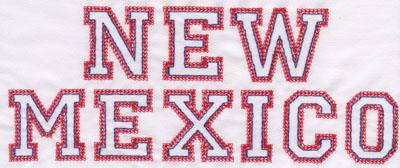 Embroidery Design: New Mexico Name3.27" x 8.01"