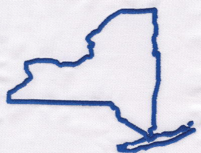 Embroidery Design: New York Outline3.58" x 4.61"