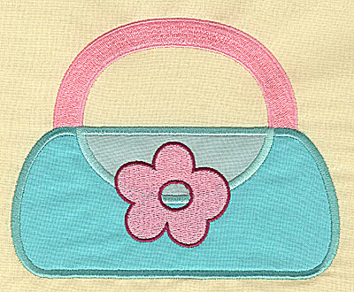 Embroidery Design: Girls handbag appliques 5.95w X 4.73h