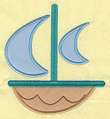 Embroidery Design: Toy Sailboat appliques 5.43w X 4.93h