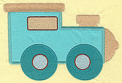 Embroidery Design: Toy Locomotive applique 6.74w X 4.59h