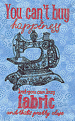 Embroidery Design: You can't buy happiness3.97w X 6.99h