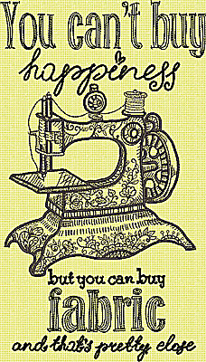 Embroidery Design: You can't buy happiness Large 6.50w X 11.50h
