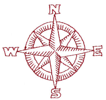 Embroidery Design: Compass3.24" x 3.05"