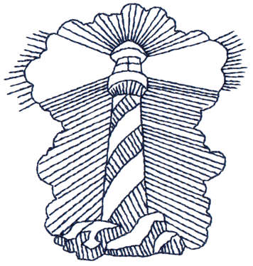 Embroidery Design: Lighthouse In Fog - Outline3.28" x 3.47"