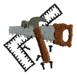 Embroidery Design: Carpenter's Tools1.53" x 1.49"