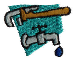 Embroidery Design: Plumber1.38" x 1.17"