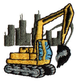 Embroidery Design: Digger1.46" x 1.48"