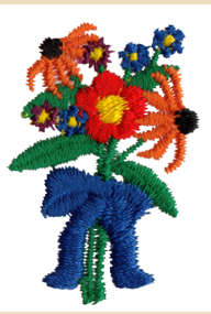 Embroidery Design: Flower Bouquet1.09" x 1.57"