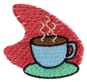 Embroidery Design: Hot Coffee/Tea1.69" x 1.55"