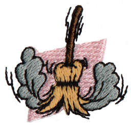 Embroidery Design: Broom1.48" x 1.39"