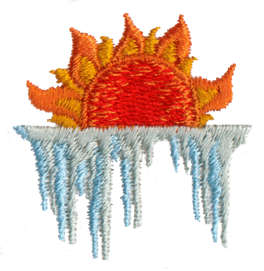 Embroidery Design: Sun Ice1.47" x 1.51"