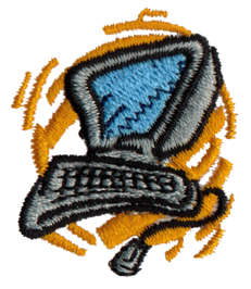 Embroidery Design: Computer1.35" x 1.49"