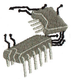 Embroidery Design: Computer Chips1.32" x 1.49"