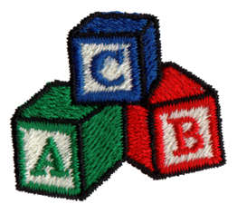 Embroidery Design: Alphabet Blocks1.44" x 1.26"