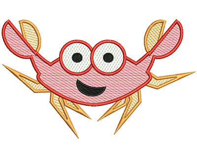 Embroidery Design: Crab Mylar 6.75w X 4.16h