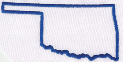 Embroidery Design: Oklahoma Outline2.26" x 4.57"