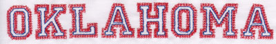 Embroidery Design: Oklahoma Name1.12" x 8.03"