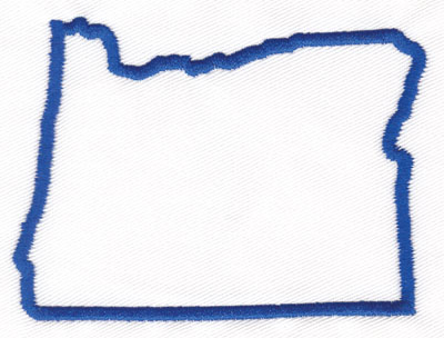 Embroidery Design: Oregon Outline2.57" x 3.39"