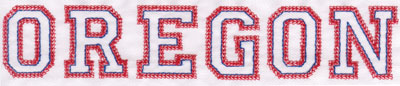 Embroidery Design: Oregon Name1.52" x 7.96"