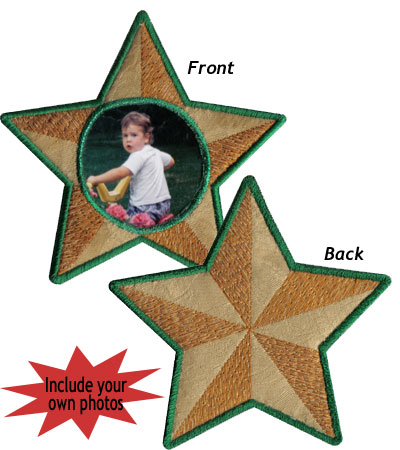 Embroidery Design: Christmas Ornament Star4.35"w X 4.54"h