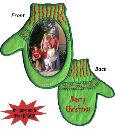Embroidery Design: Christmas Ornament Mittens3.90"w X 4.61"h