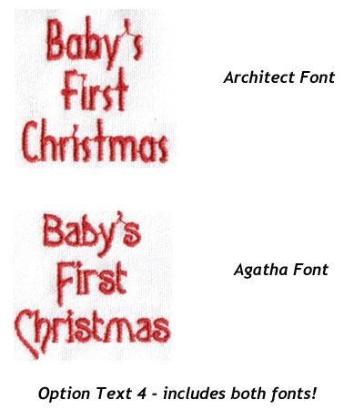 Embroidery Design: Christmas Ornament Baby's First Christmas 1.66"w X 1.63"h