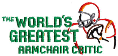 Embroidery Design: World's Greatest (Armchair Critic)4.45" x 2.08"
