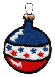Embroidery Design: Flag Ornament 21.60" x 2.30"