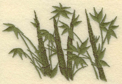 Embroidery Design: Bamboo with Leaves4.30w X 2.94h