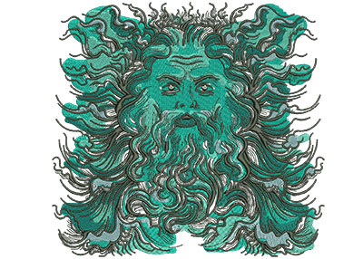 Embroidery Design: Poseidon Lg  8.23w X 7.85h