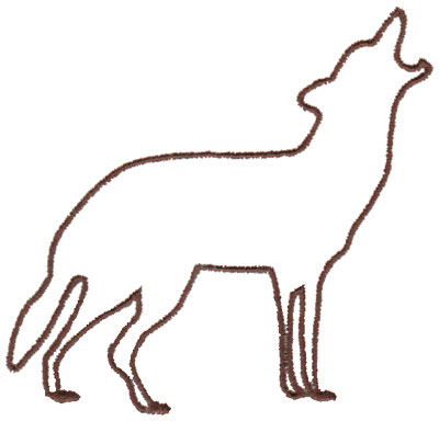 Embroidery Design: Wolf Outline3.99" x 3.80"