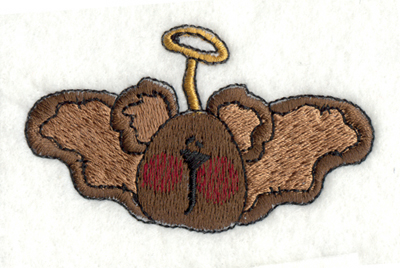 Embroidery Design: Angel Bear with Wings3.00" x 1.77"