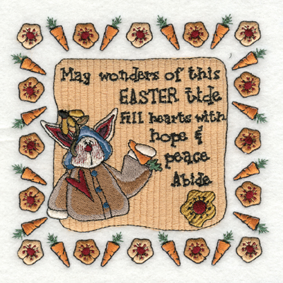 Embroidery Design: Easter tide fill Hearts with Hope & Peace5.21" x 5.11"