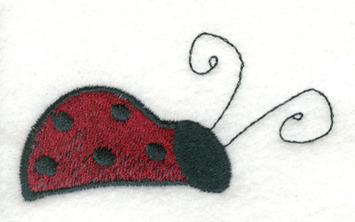 Embroidery Design: Ladybug 22.95" x 1.79"