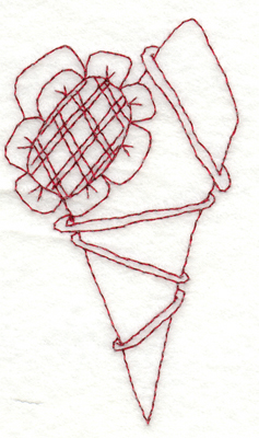 Embroidery Design: Snickerdoodle Country Heart With Flower2.16" x 3.88"