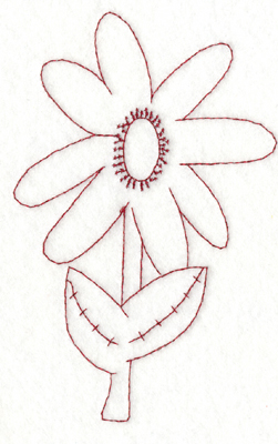 Embroidery Design: Snickerdoodle Flower (large)3.84" x 5.91"