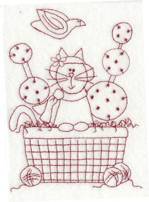 Embroidery Design: Easter Kitty (large)4.46w x 6.00h