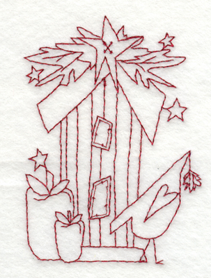 Embroidery Design: Snickerdoodle Birdhouse With Bird2.77" x 3.93"