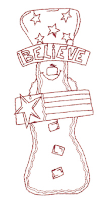 Embroidery Design: Snickerdoodle Believe (large)2.46" x 5.85"