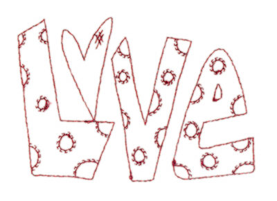 Embroidery Design: Snickerdoodle Love3.80" x 2.63"