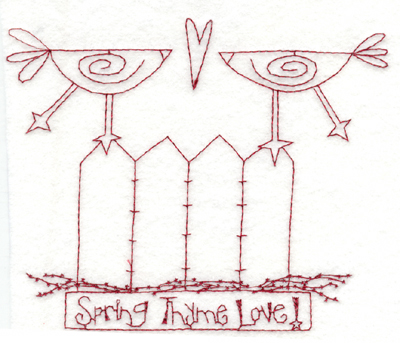 Embroidery Design: Snickerdoodle Spring Time Love (large)5.91" x 4.91"