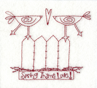 Embroidery Design: Snickerdoodle Spring Time Love3.91" x 3.25"